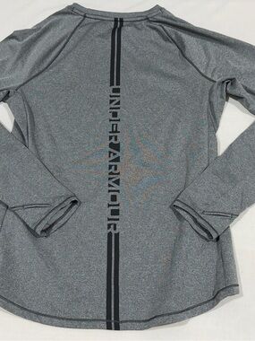 Under Armour Fitted Long Sleeve Shirt Women’s Medium Grey Black ColdGear NEW